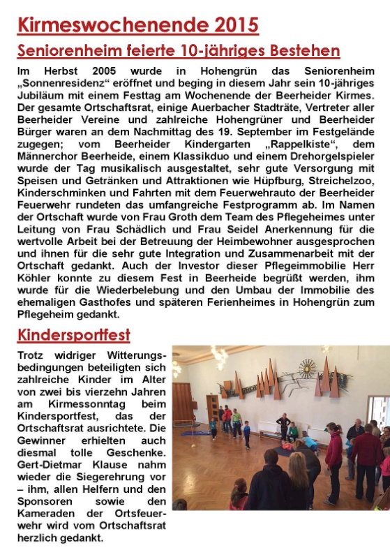 Kirmeswochenende 2015