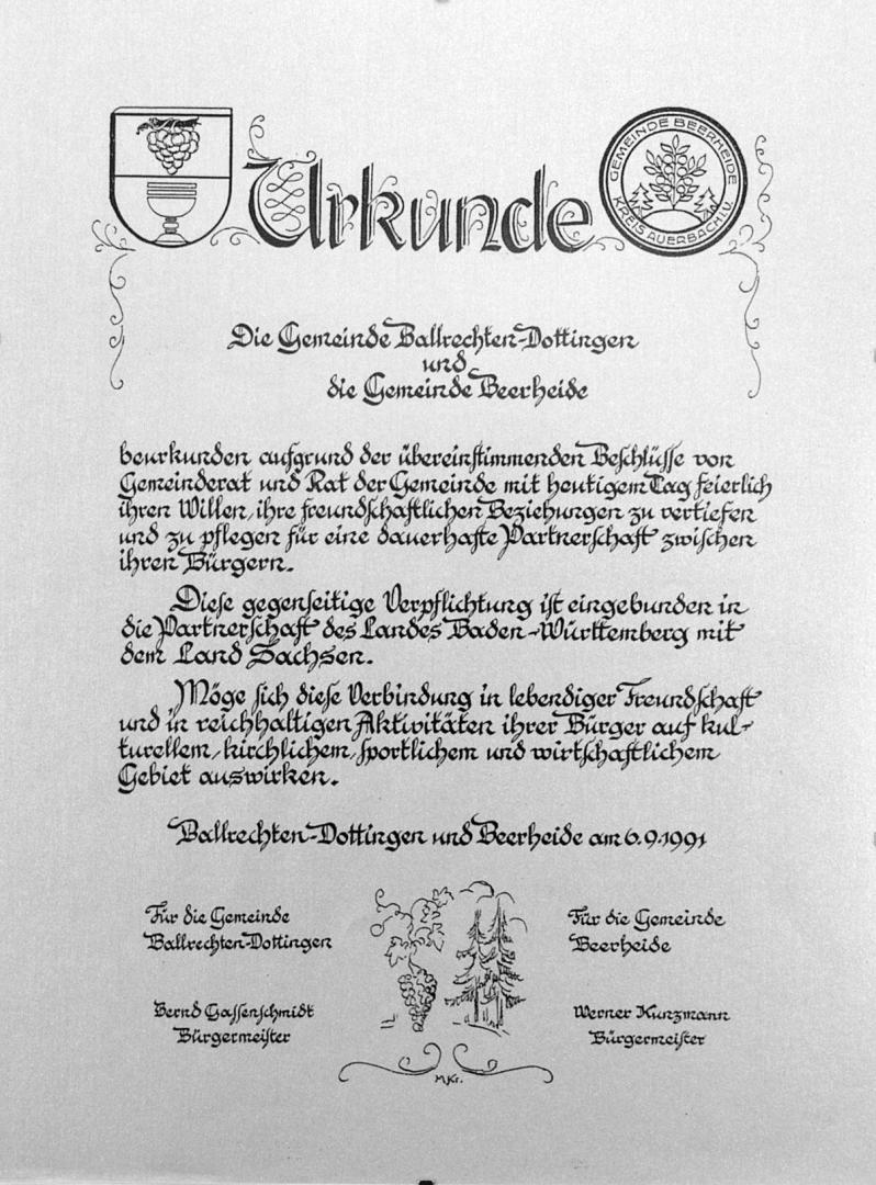 Urkunde Ballrechten-Dottingen